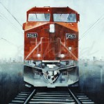 joseph cates, train, transportation art, seattle art