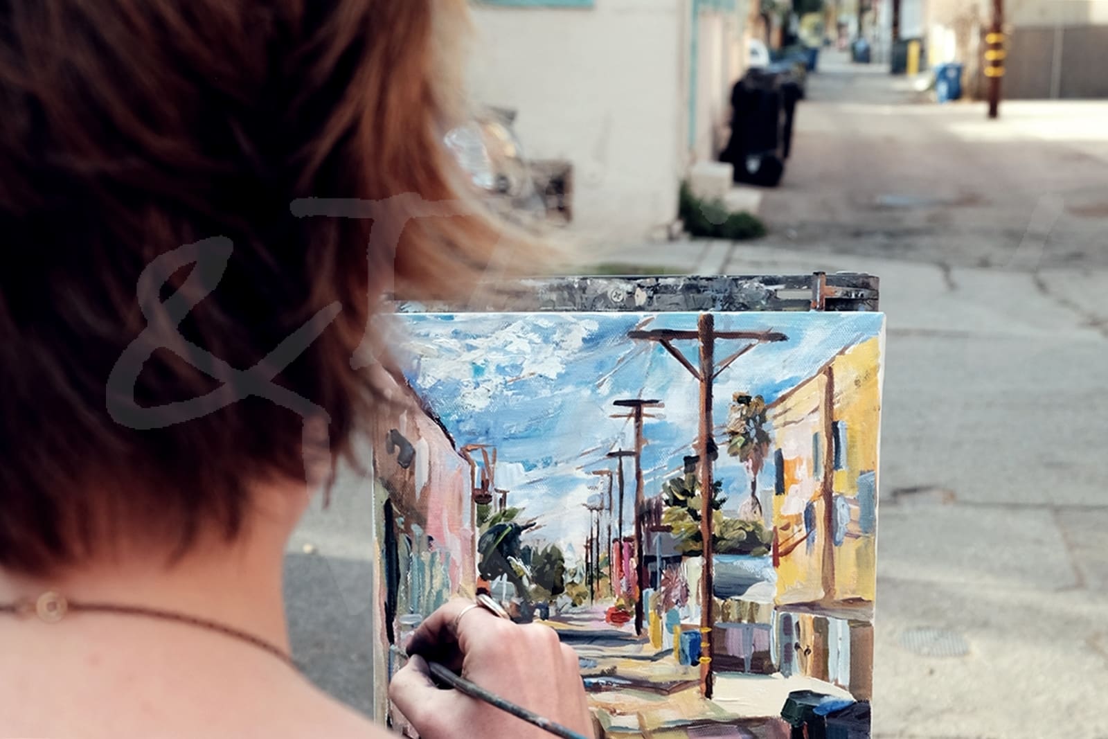 Me Painting Abbot Kinney and Andalucia, California