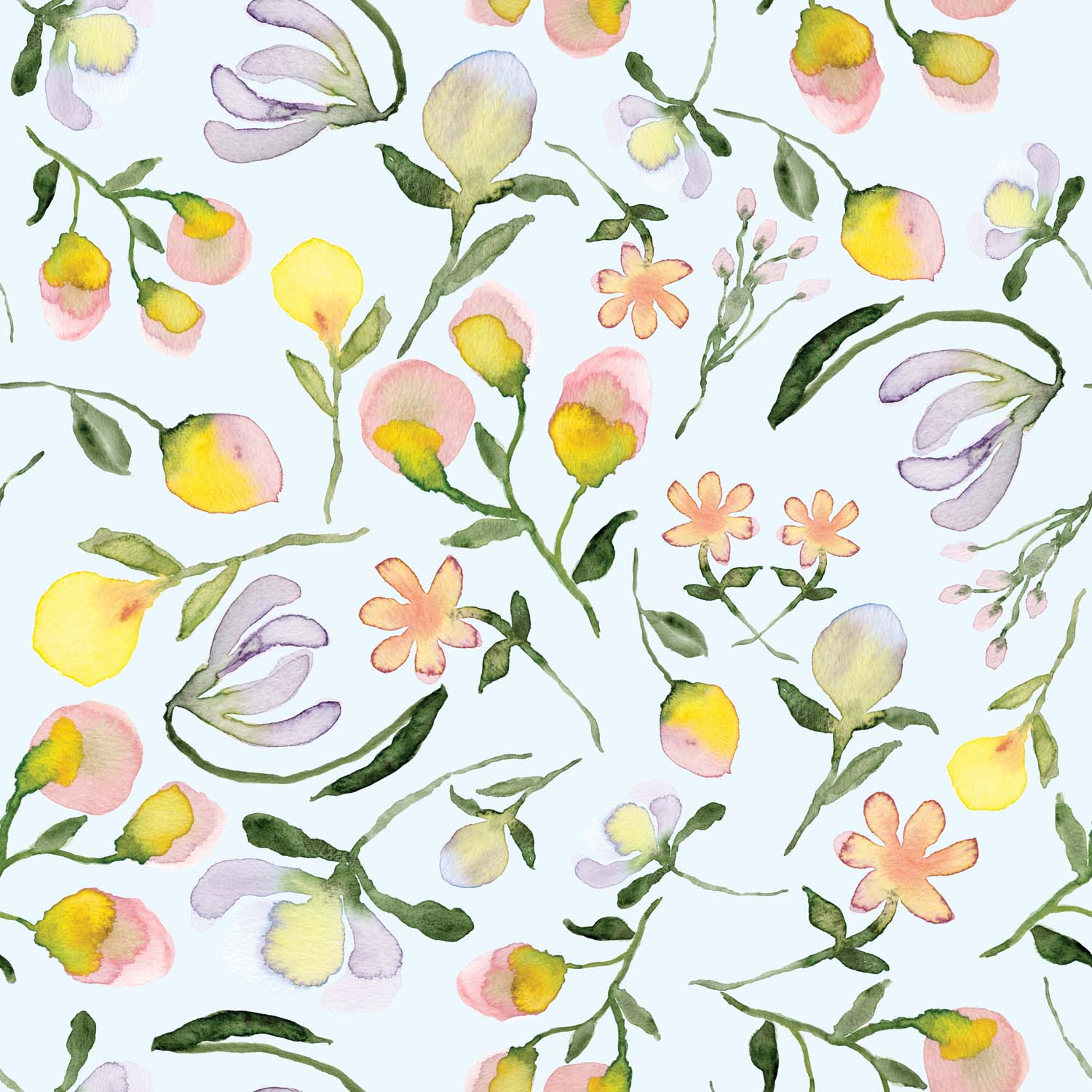 Sweet Blooms Baby Blue